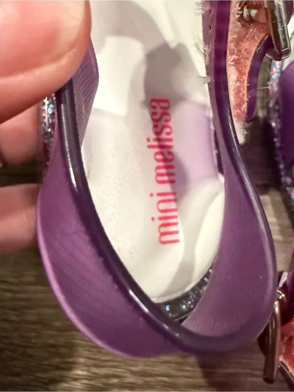 Mini Melissa Mar II Melting Sucker Purple Jelly T-strap Sandals
